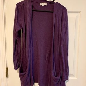 Purple cardigan
